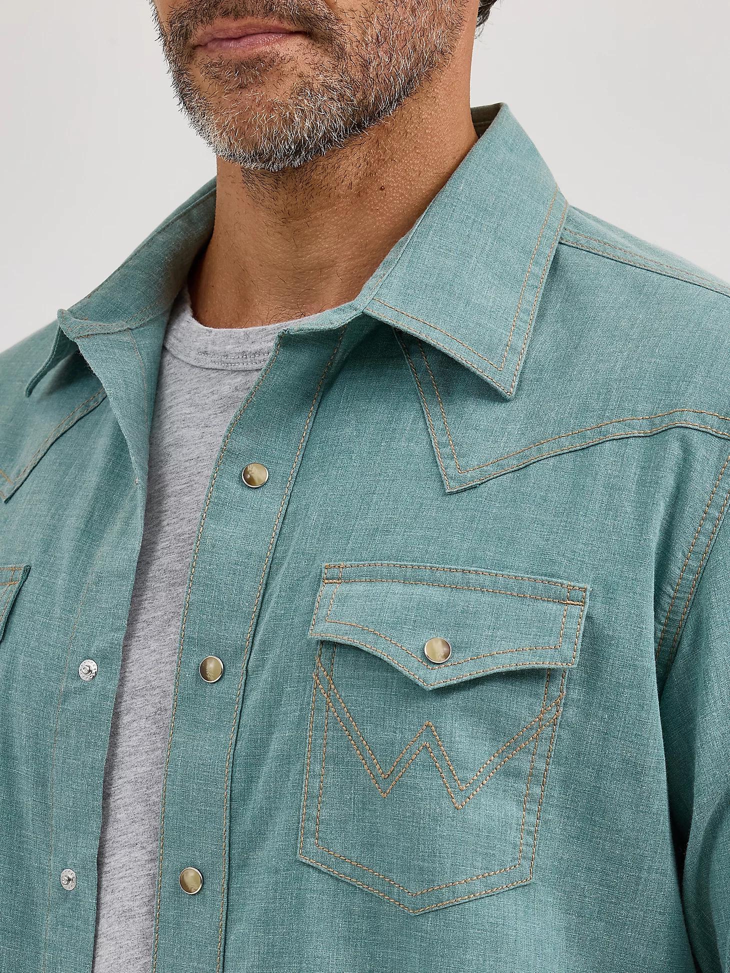 Men's Wrangler Retro Premium Western Snap Solid Shirt | Men's SHIRTS | Wrangler® Product Image