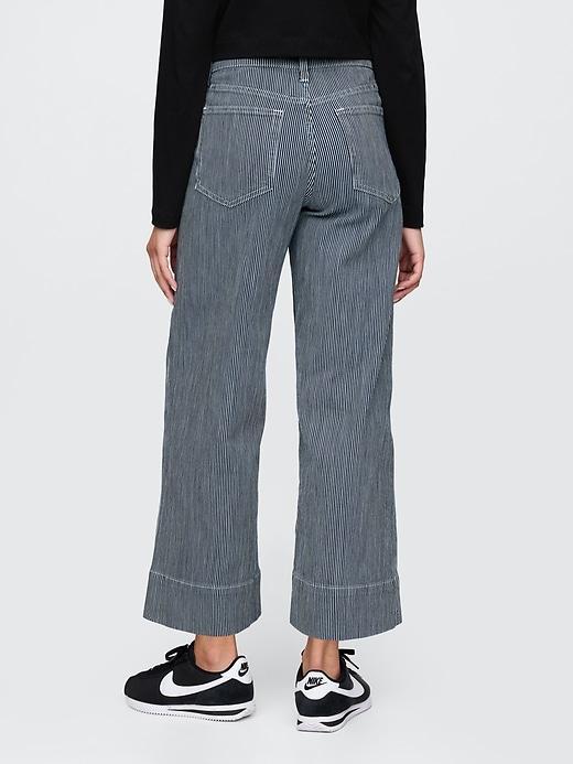 High Rise Stride Wide-Leg Ankle Jeans Product Image