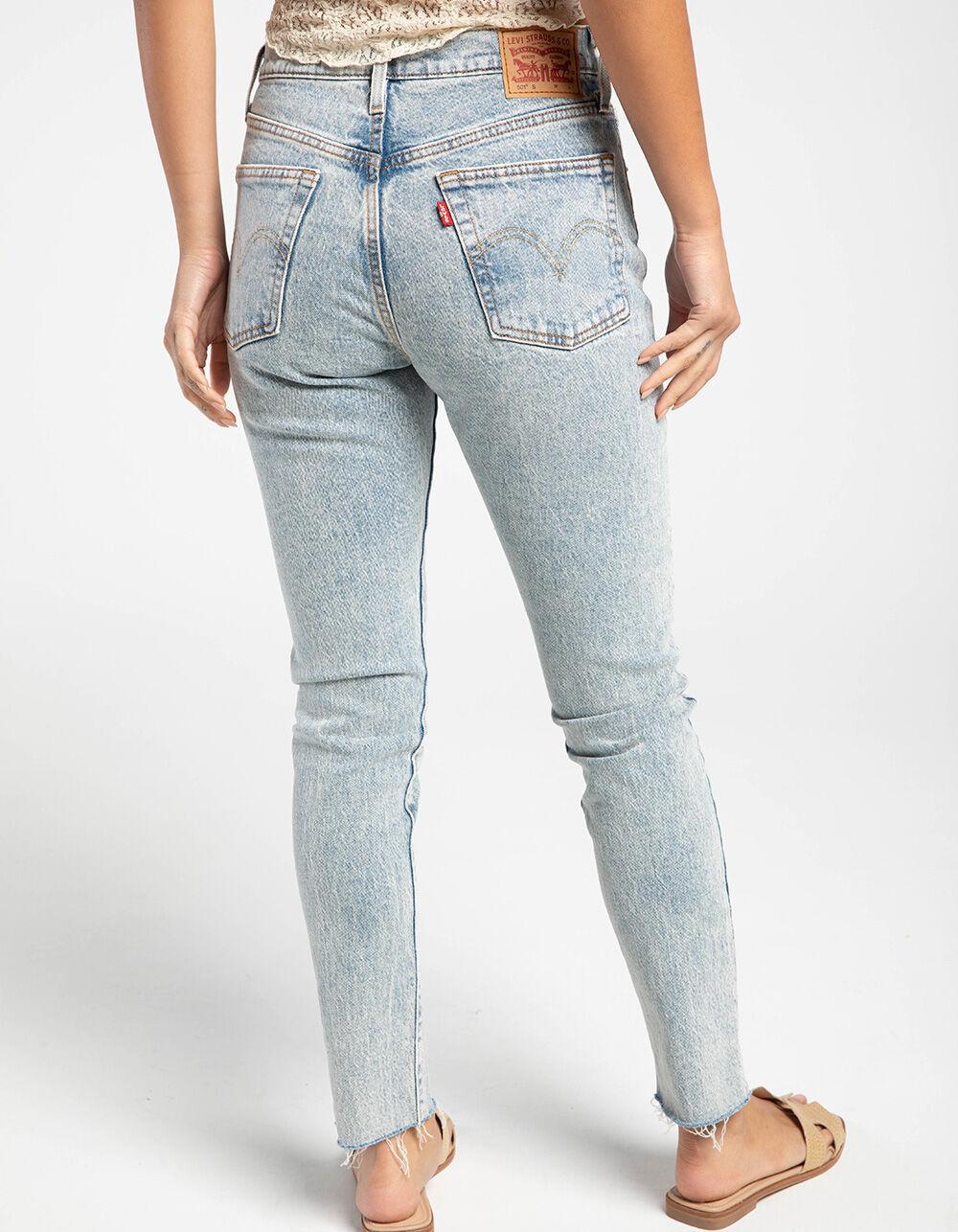 LEVI'S 501 Womens Skinny Jeans - Wave Goodbye - LT STONE Product Image