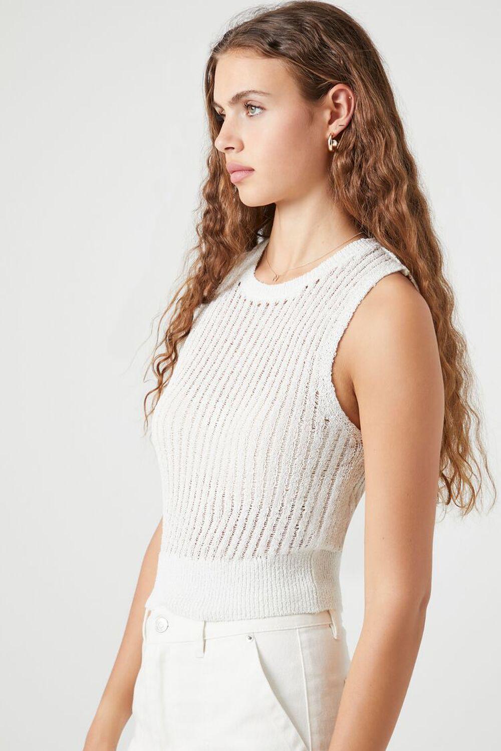 Open-Knit Sweater Sleeveless Top | Forever 21 Product Image