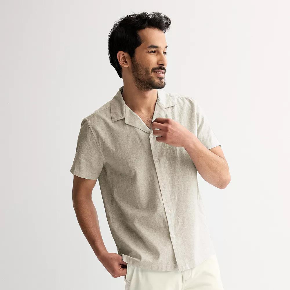 Men's Sonoma Goods For Life® Short Sleeve Vacation Shirt, Size: XL, Tiny Wave Blue Product Image