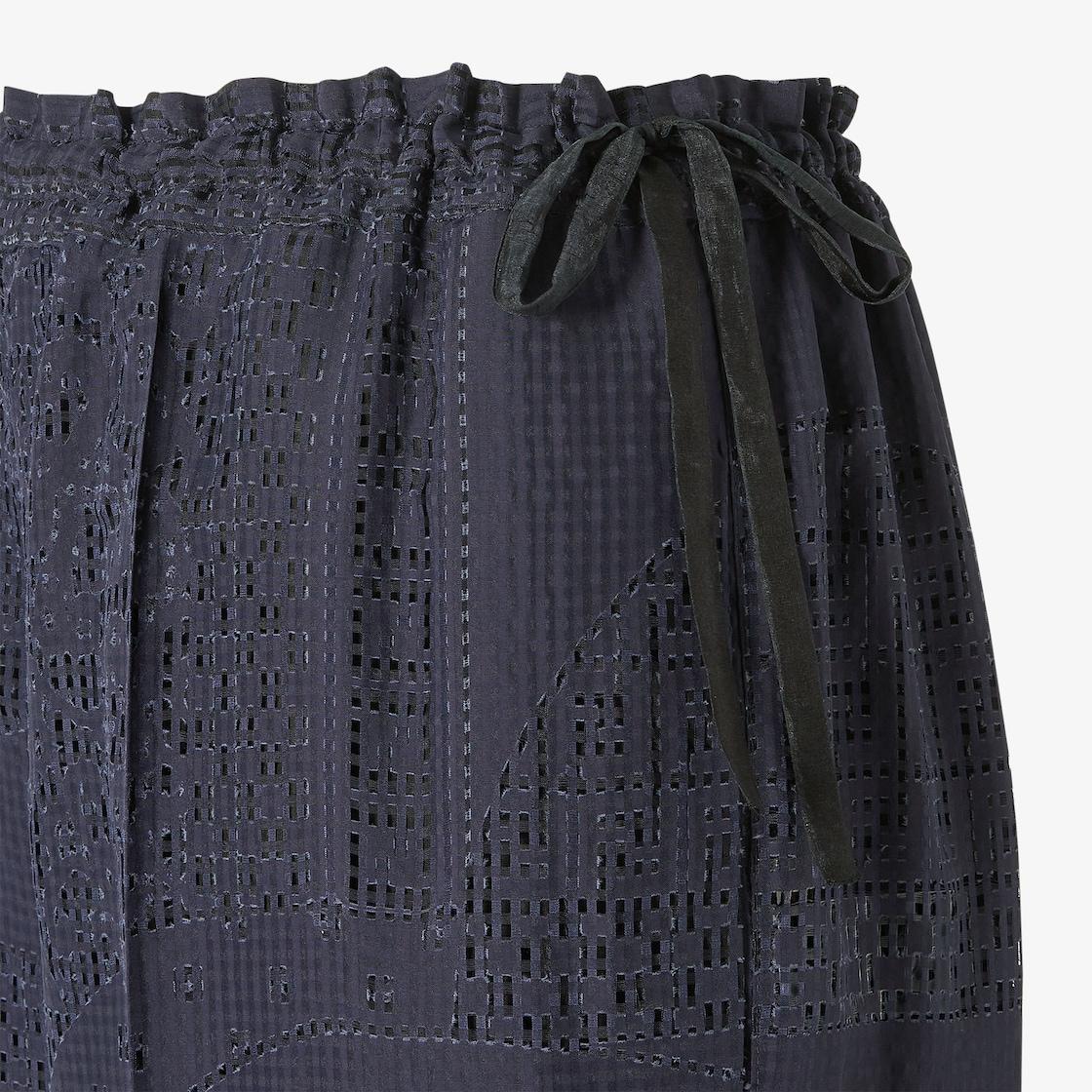 PantsBlue viscose and silk burnout pants Product Image