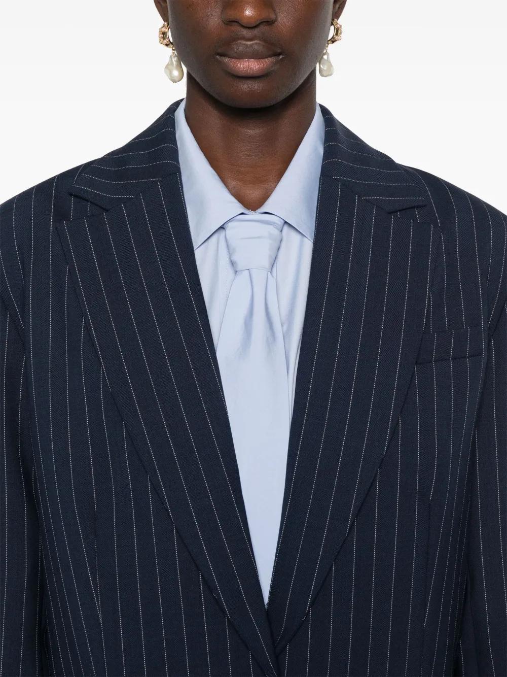 single-breasted pinstripe blazer Product Image