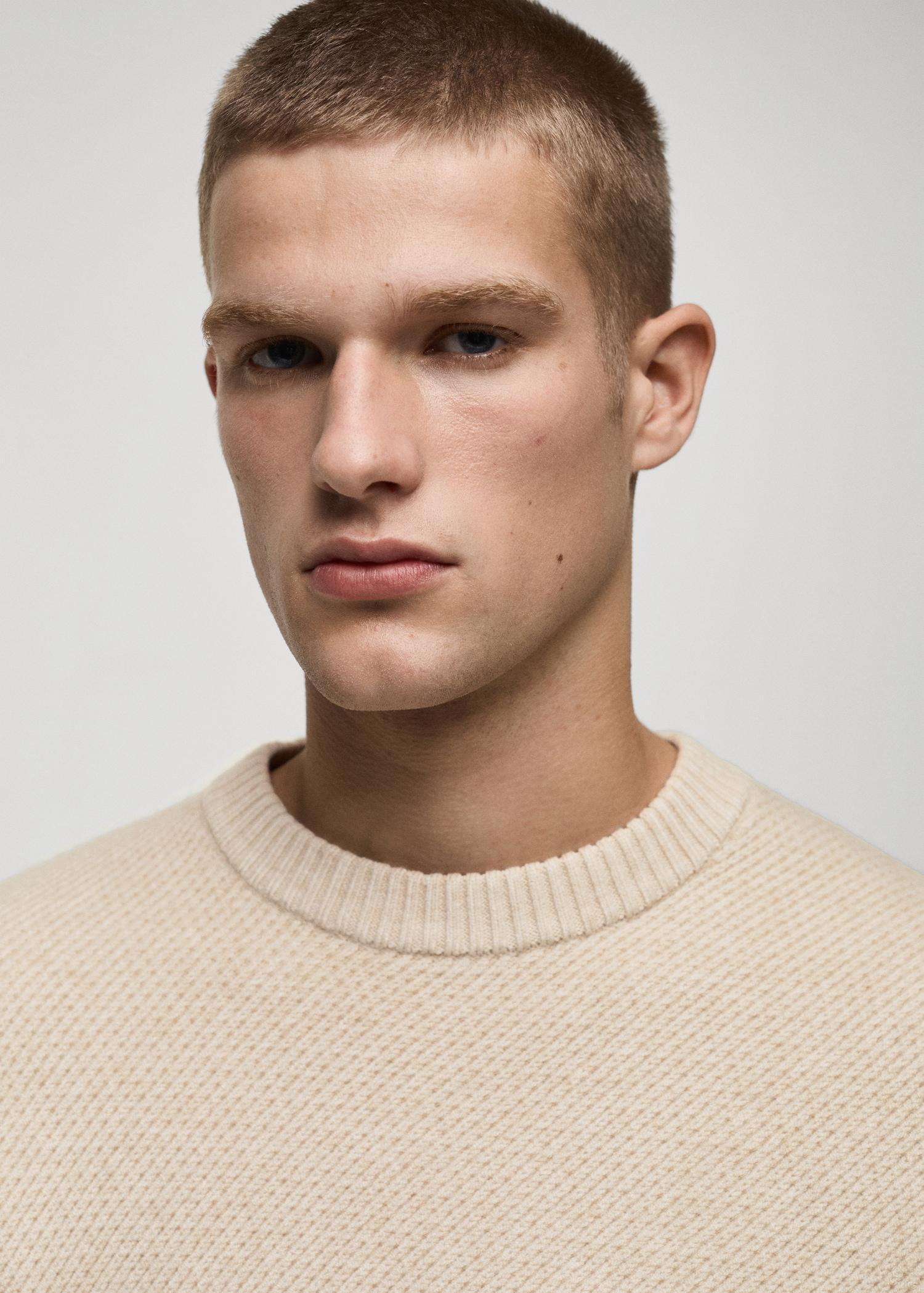 Regular-fit knitted sweater - Men | MANGO USA Product Image