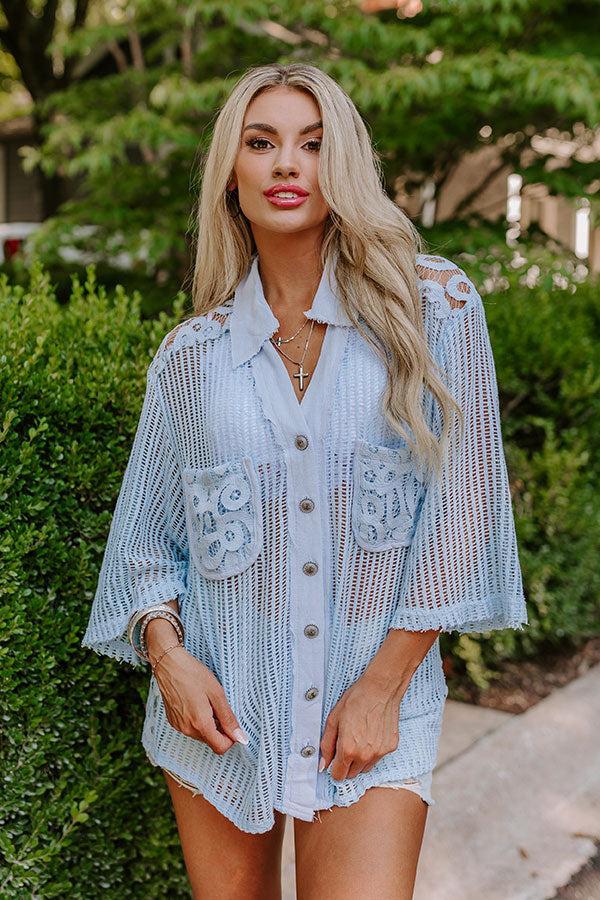 Sweet Breeze Knit Button Up Product Image