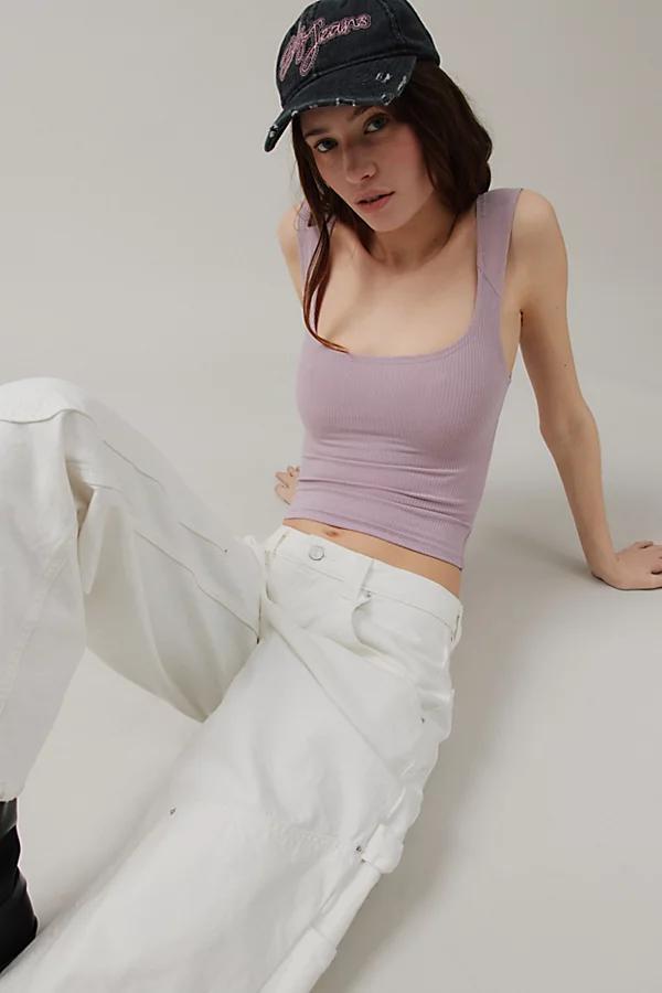 BDG Ribbed Square Neck Tank Top Womens at Urban Outfitters Product Image