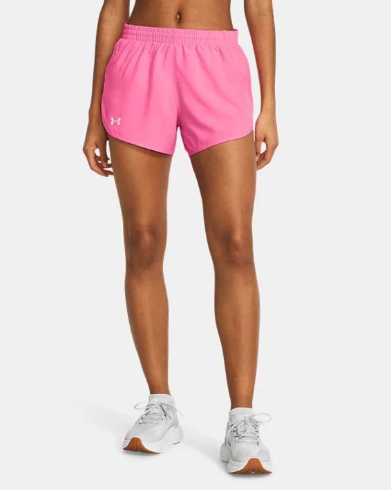 Women's Under Armour Fly-By Shorts, Size: Small, Red Product Image