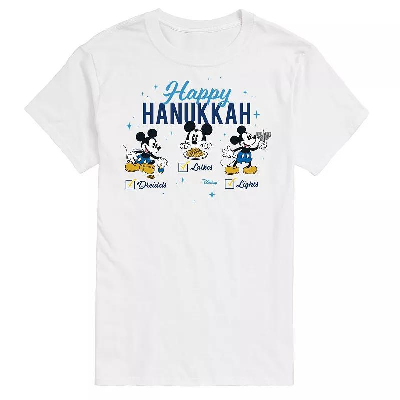 Disney's Mickey Mouse Happy Hanukkah Graphic Tee, Men's, Size: XL, Beige Product Image