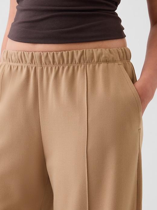 Wide-Leg Seamed Pull-On Pants Product Image