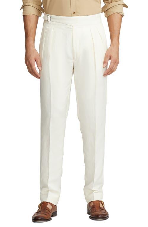 Mens Gregory Hand-Tailored Silk-Linen Trouser Product Image