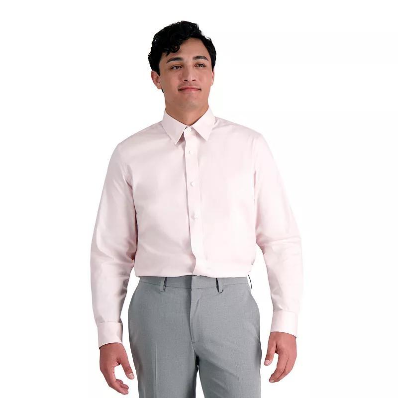 Men's Haggar® Premium Comfort Slim Fit Wrinkle Resistant Dress Shirt, Size: 16.5-34/35, Pink Solid Product Image