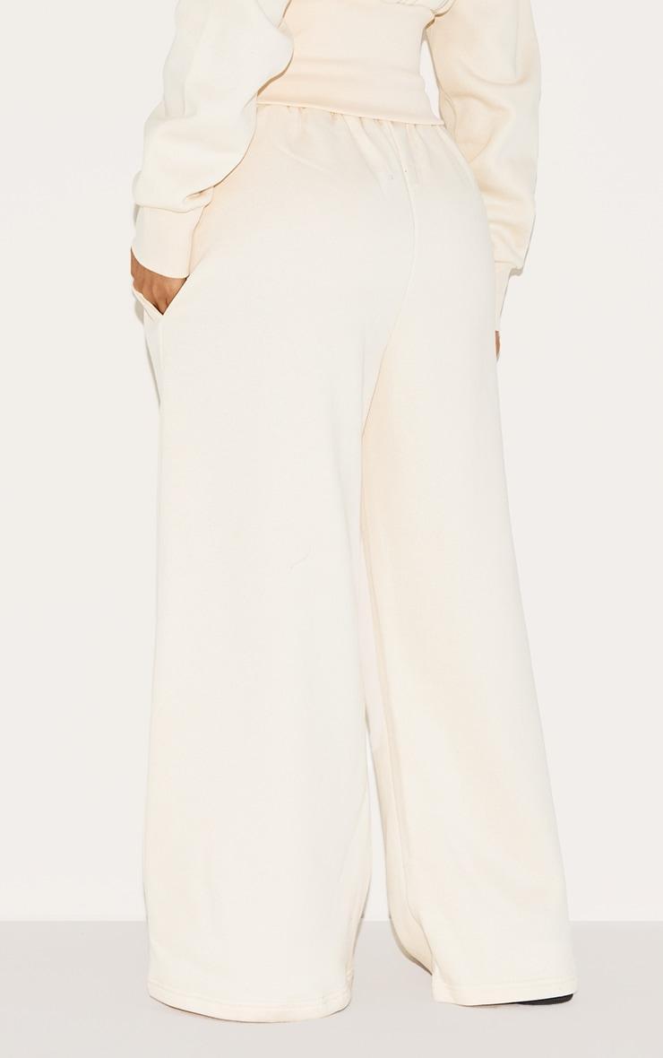Petite Cream Drawstring Wide Leg Sweatpants Product Image