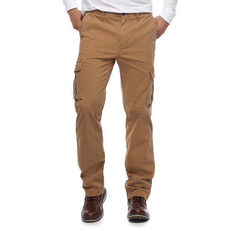 Big & Tall Sonoma Goods For Life® Flexwear Straight-Fit Cargo Pants, Men's, Size: 46X29, Dark Green Product Image