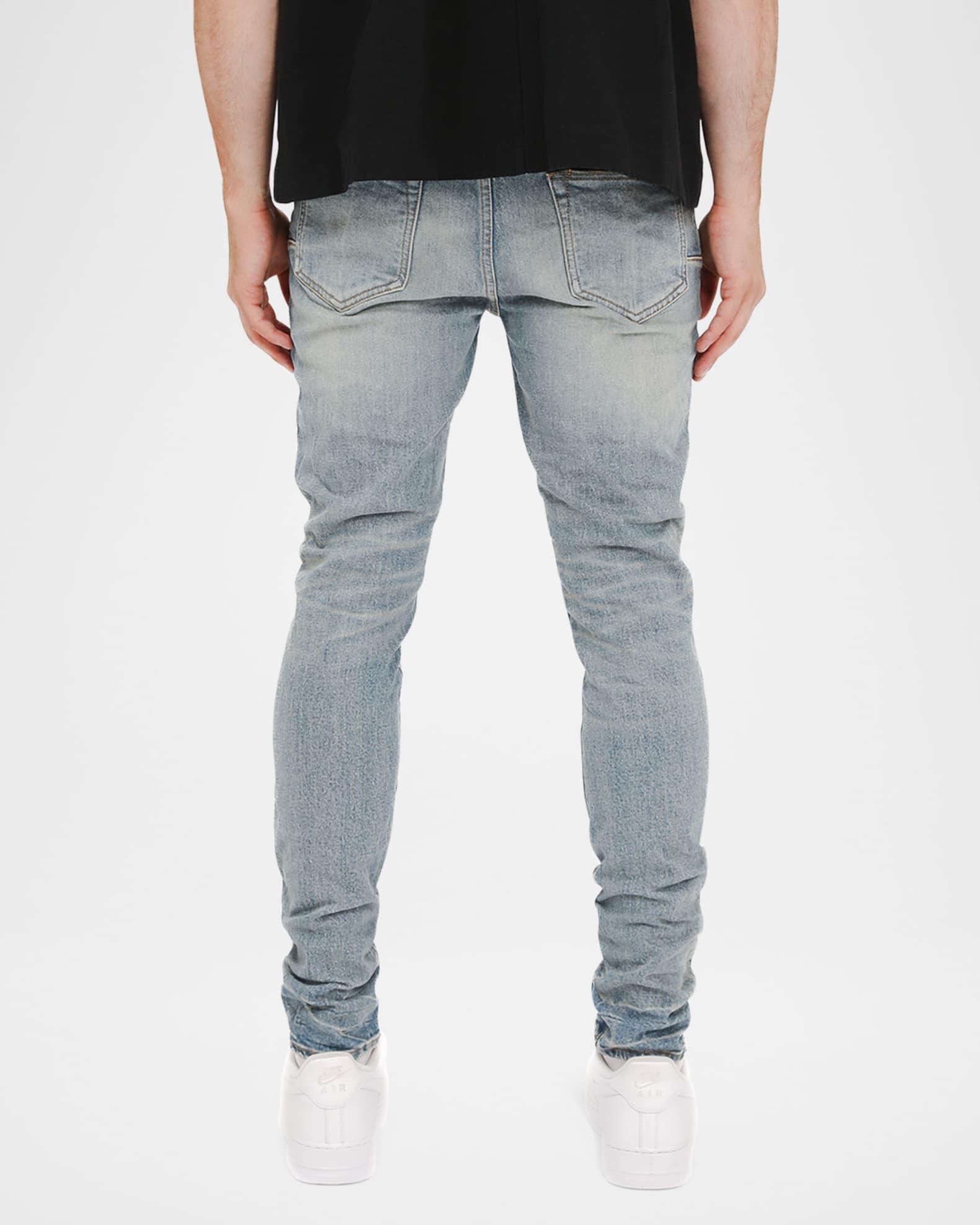 Men's Light-Wash Skinny Jeans Product Image