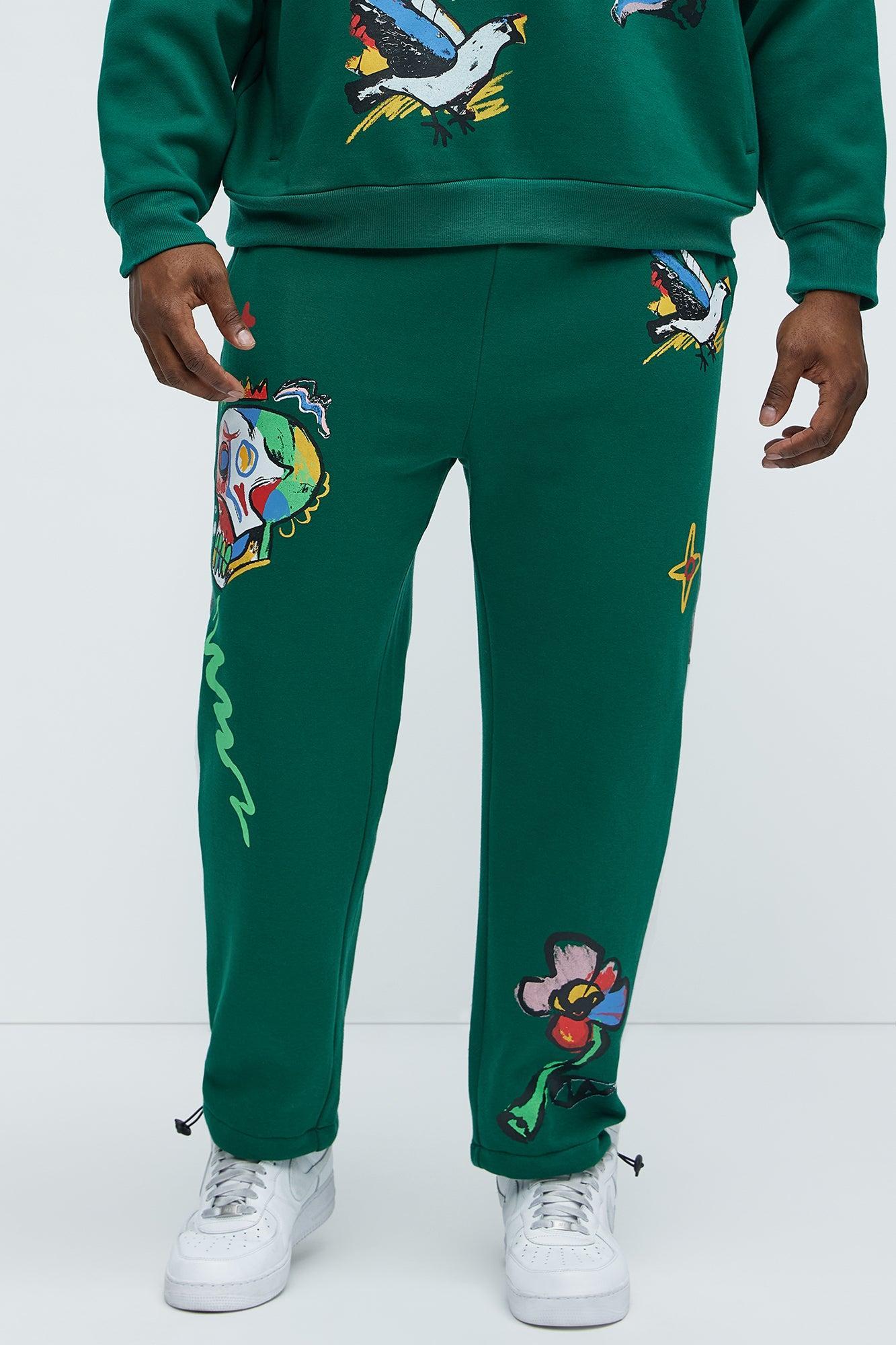 Make Art Sweatpants - Green Product Image