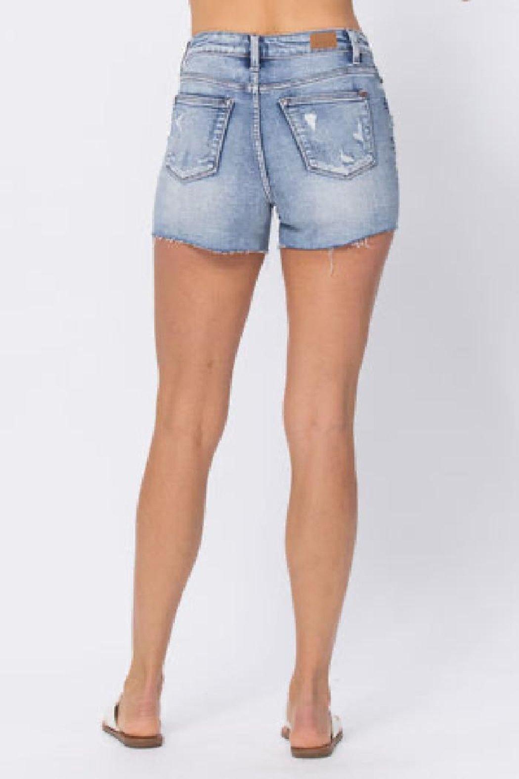 Hi-Rise Destroyed Shorts Product Image