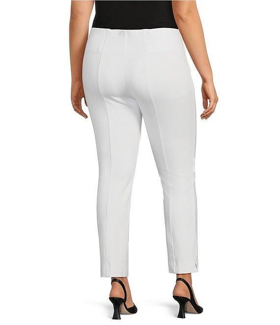 Slim Factor by Investments Plus Size Ponte Knit No-Waist Ankle Pants Product Image