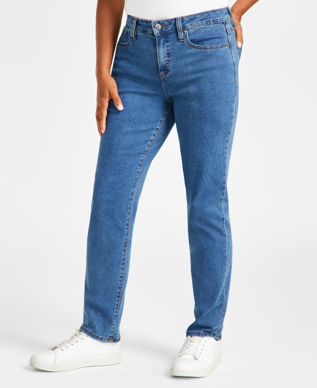 Style & Co Womens High Rise Straight-Leg Jeans, Regular, Short and Long Lengths, Created for Macys Product Image
