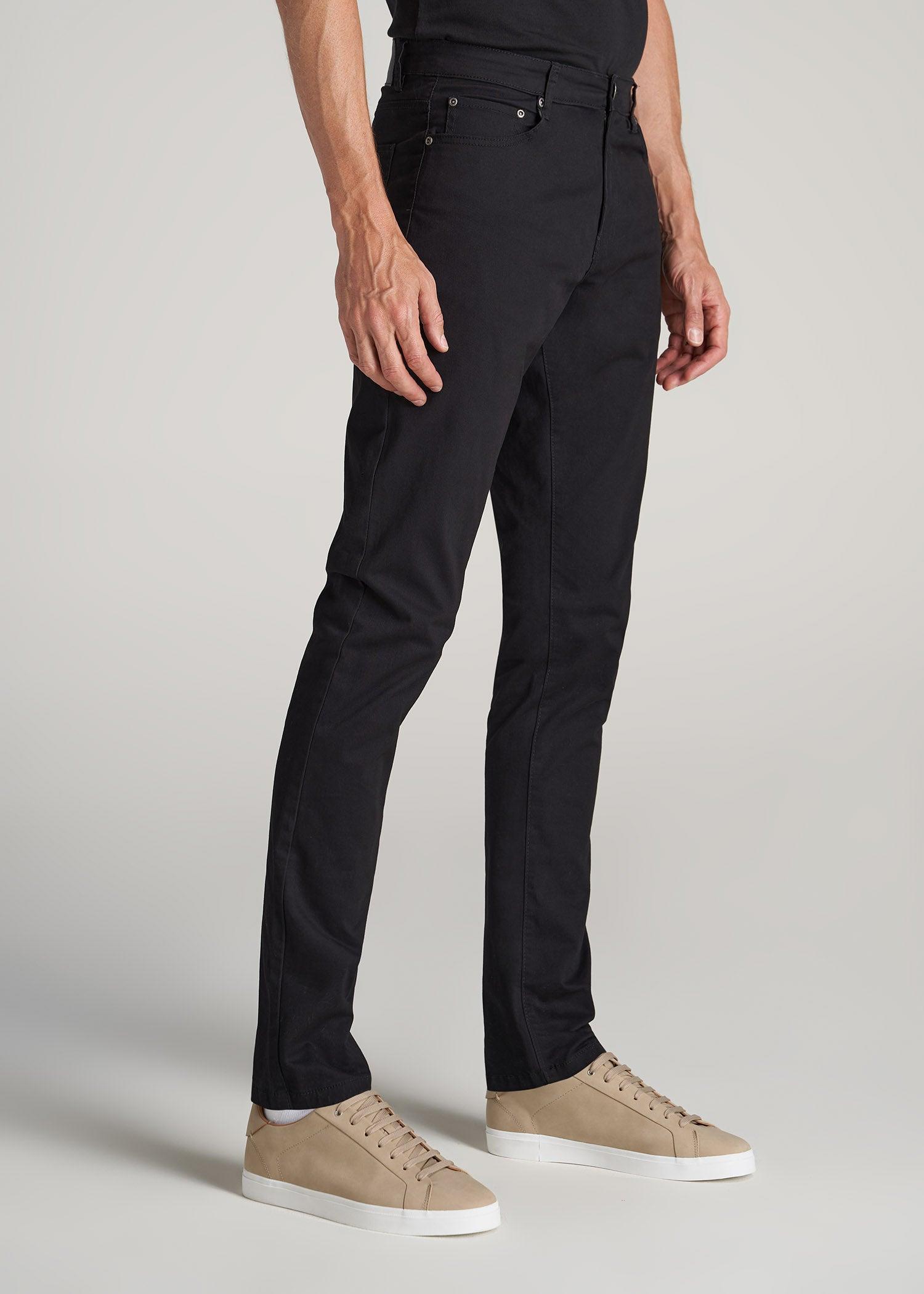 Carman TAPERED Fit Five Pocket Pants for Tall Men in Camo Green Product Image