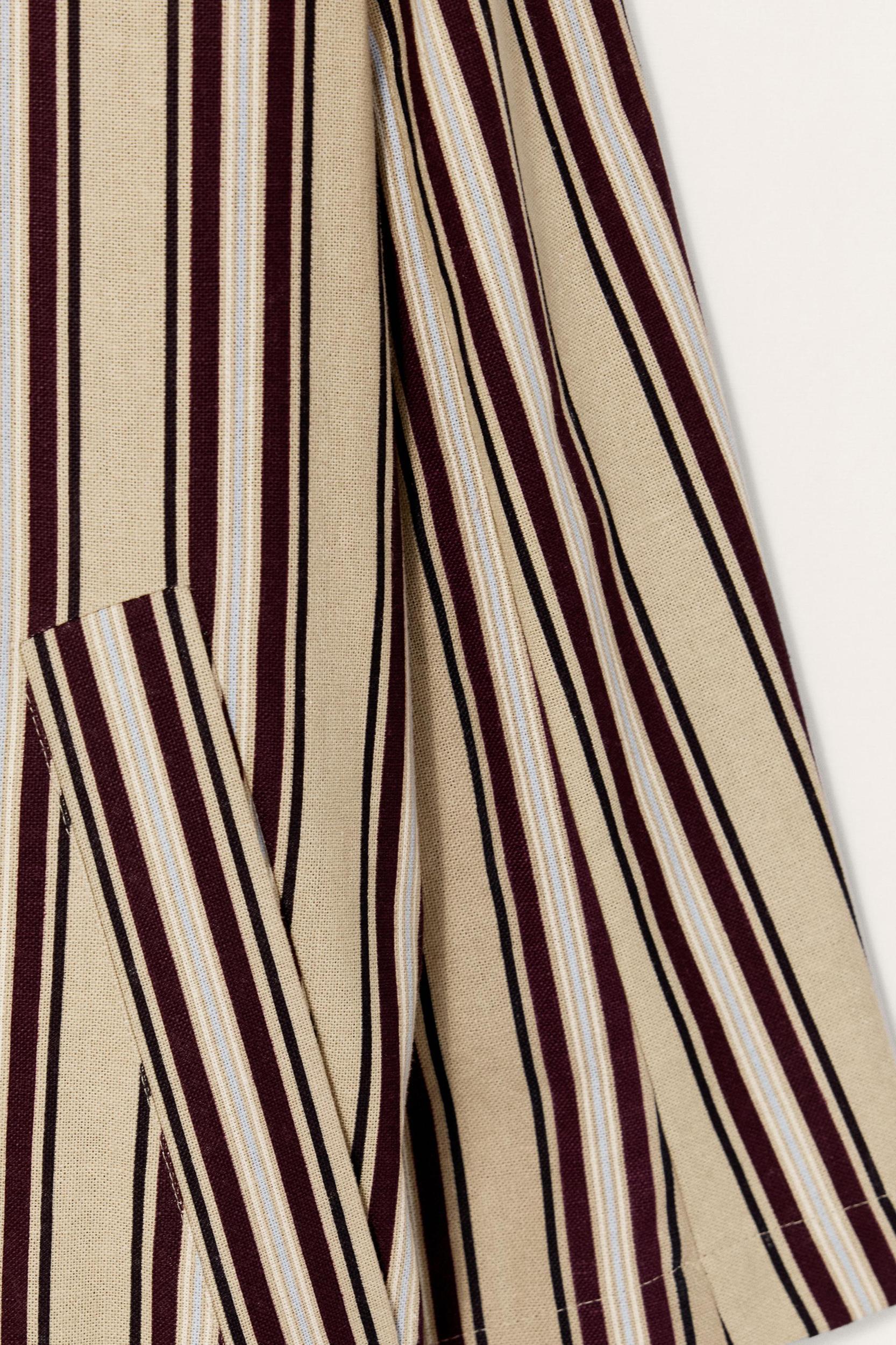 LIMITED EDITION STRIPED COTTON LINEN TRENCH COAT Product Image