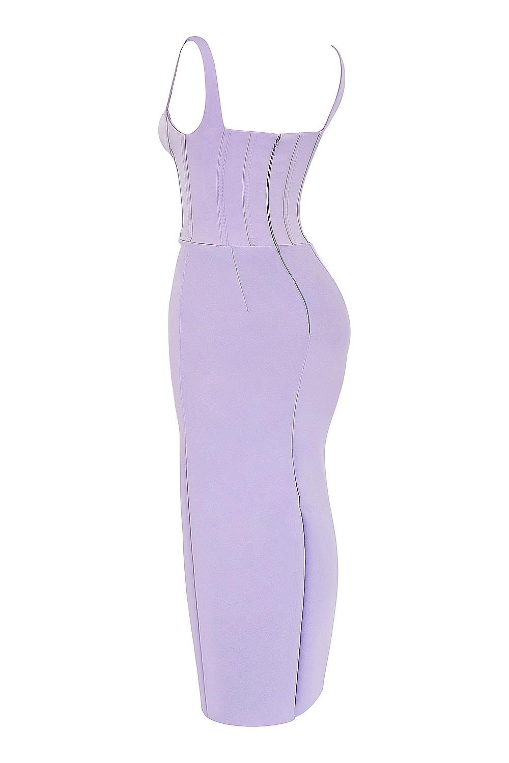 Breeze Orchid Satin Corset Maxi Dress Product Image