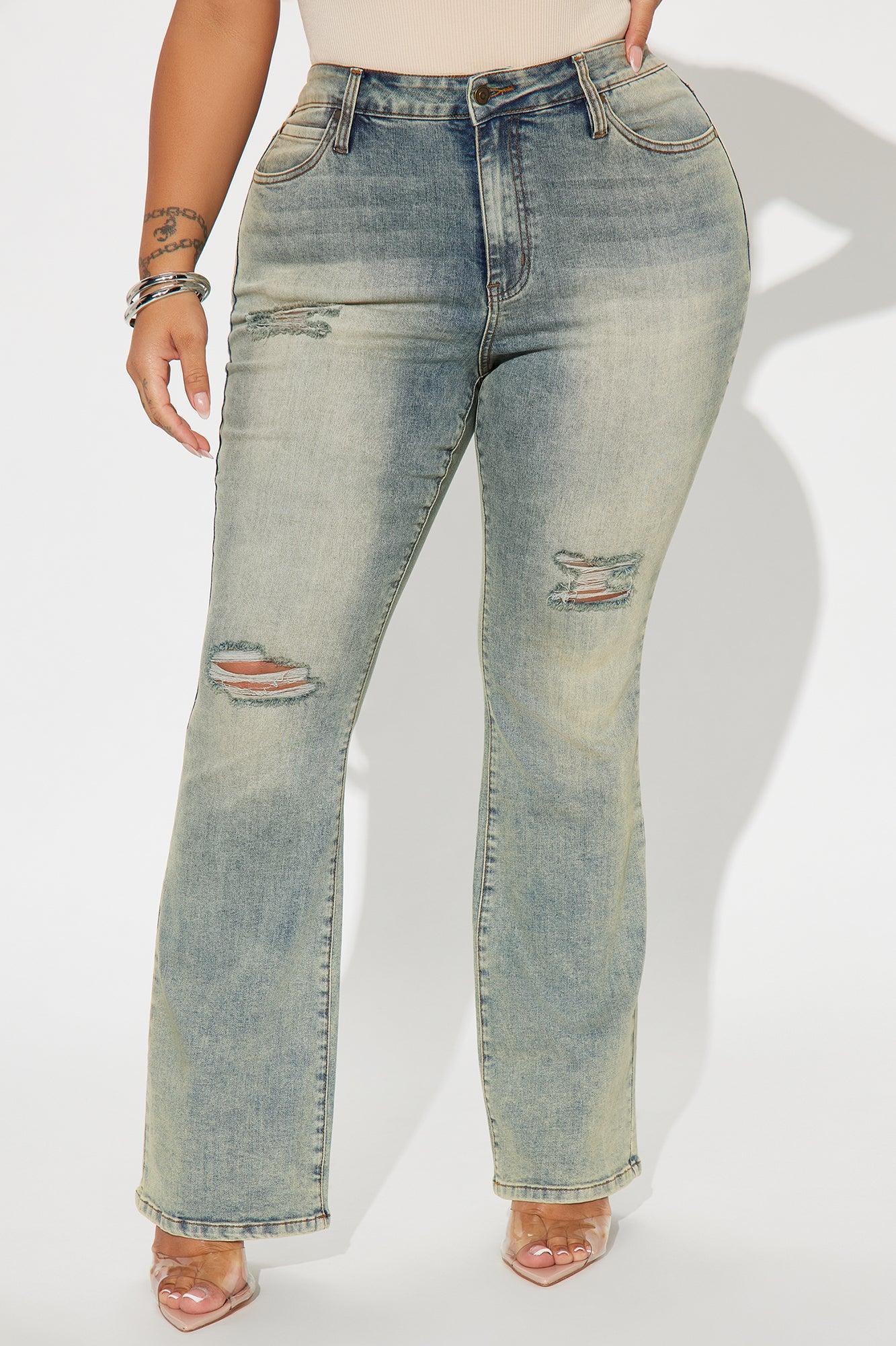 Bridget Distressed Bootcut Jeans - Vintage Wash Product Image