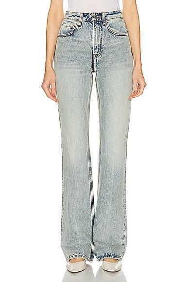 GRLFRND Melanie High Rise Boot Cut in Blue Product Image