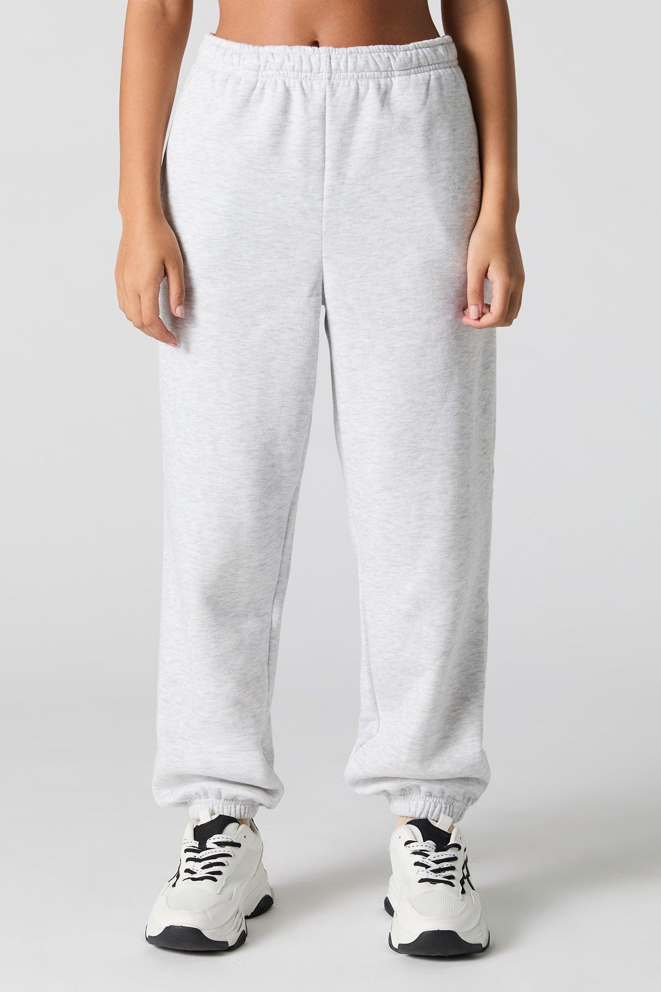 Solid Fleece Boyfriend Jogger Female Product Image