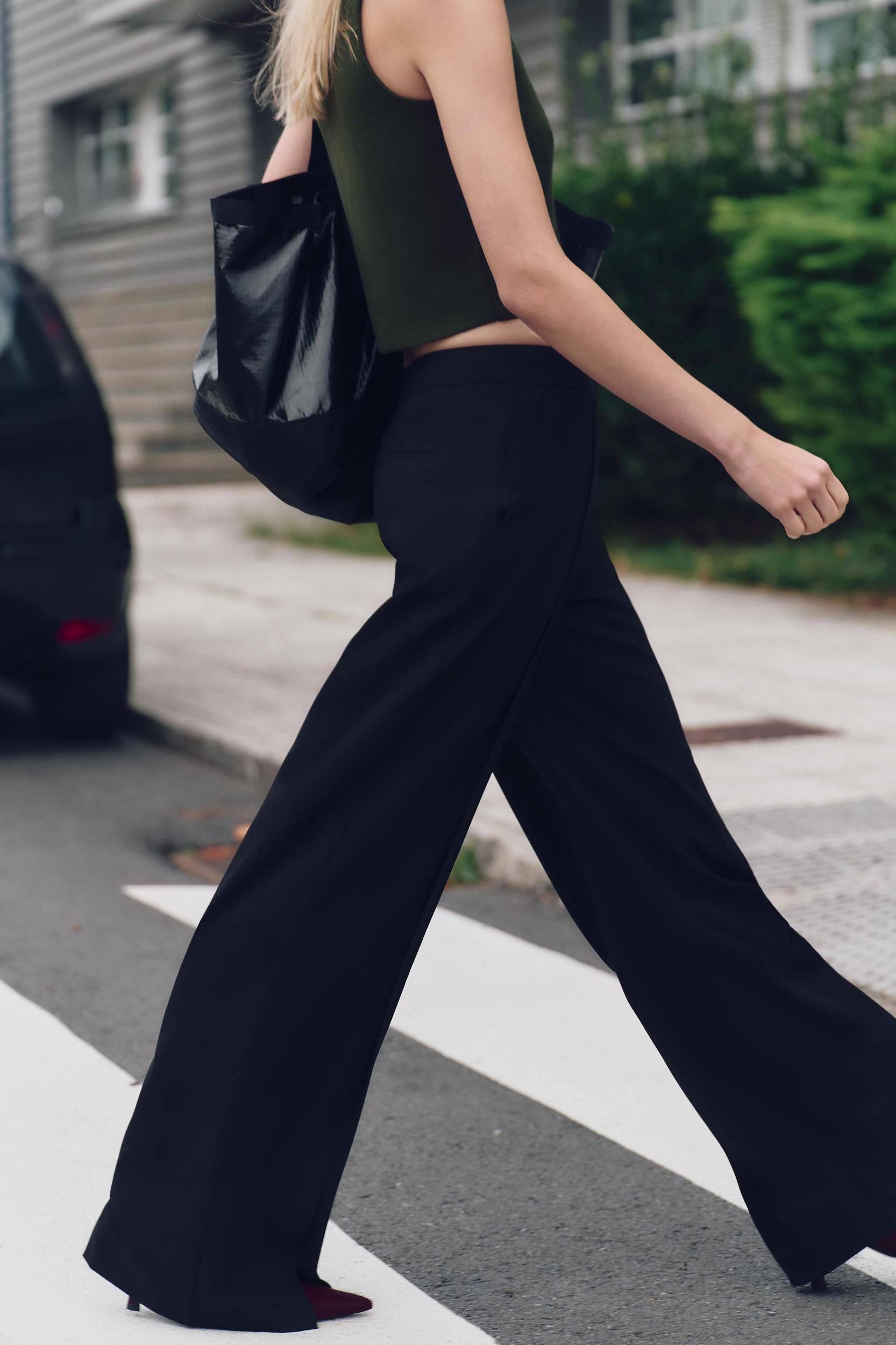 WIDE LEG SLIT PANTS Product Image
