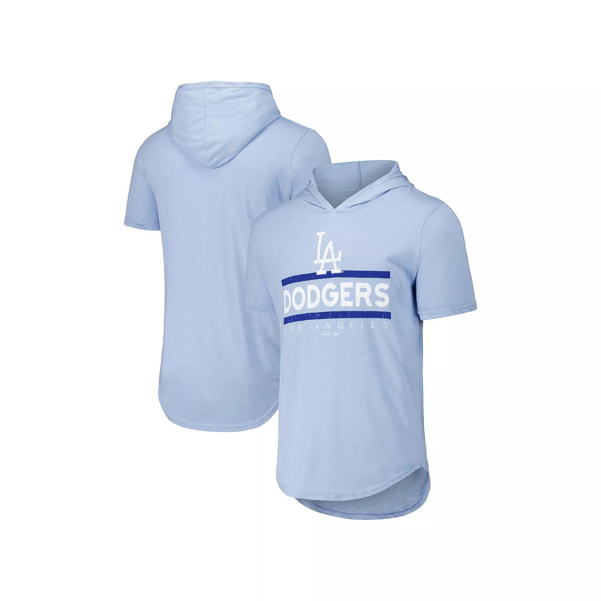 Mens Majestic Threads Blue Los Angeles Dodgers Tri-Blend Hoodie T-Shirt Product Image