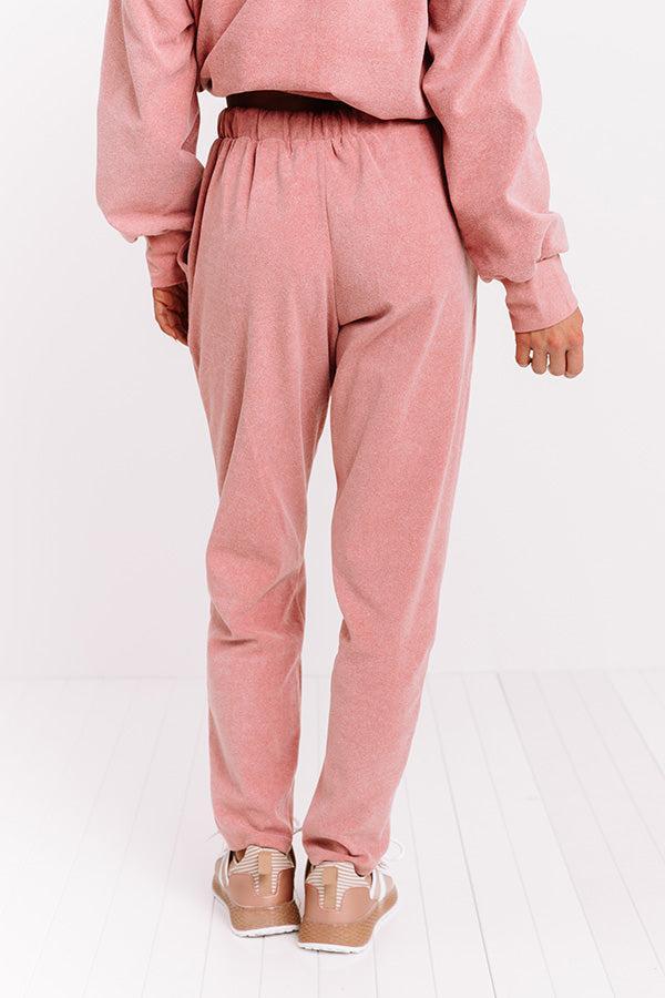 Cozy Perk Joggers in Blush Product Image