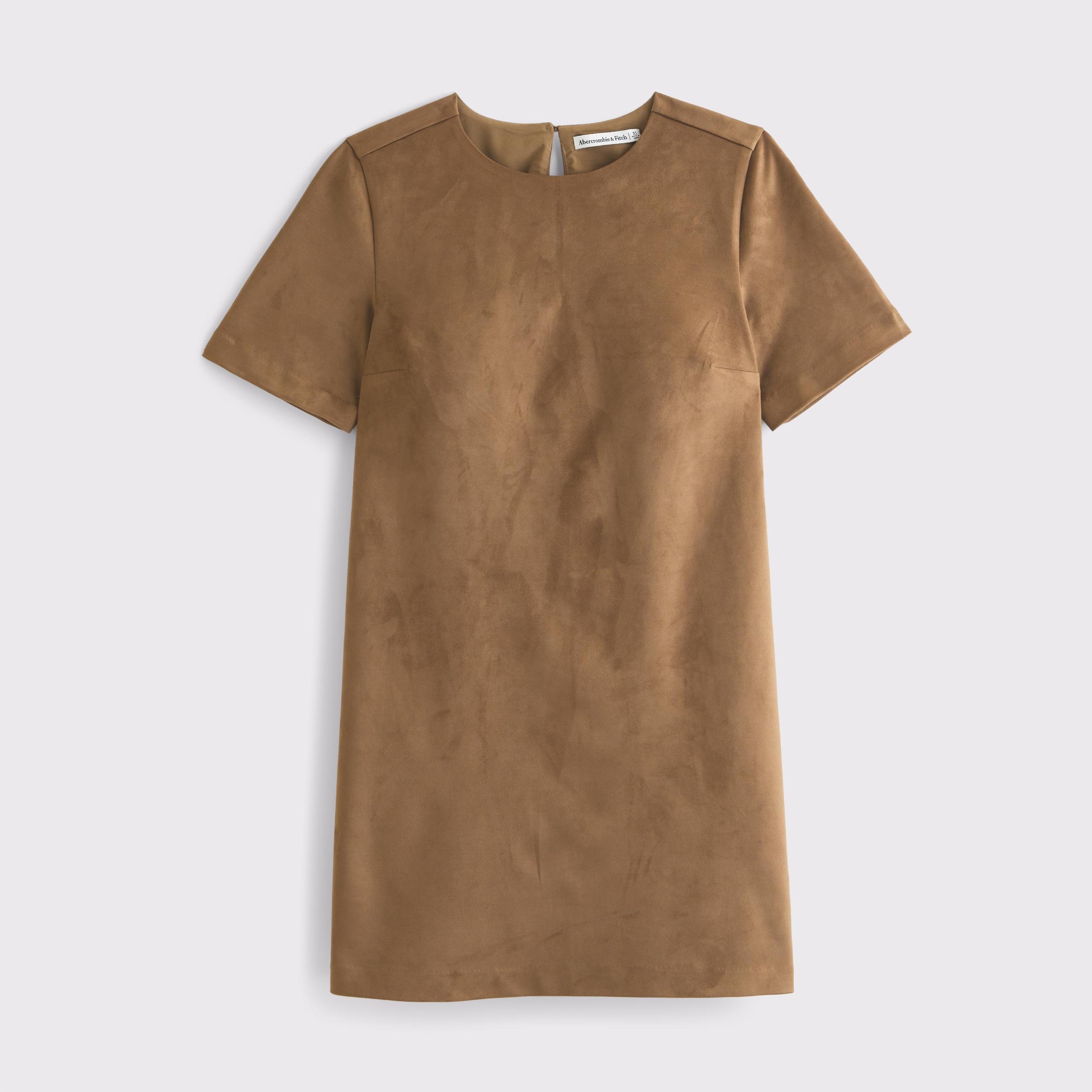 Vegan Suede T-Shirt Mini Dress Product Image
