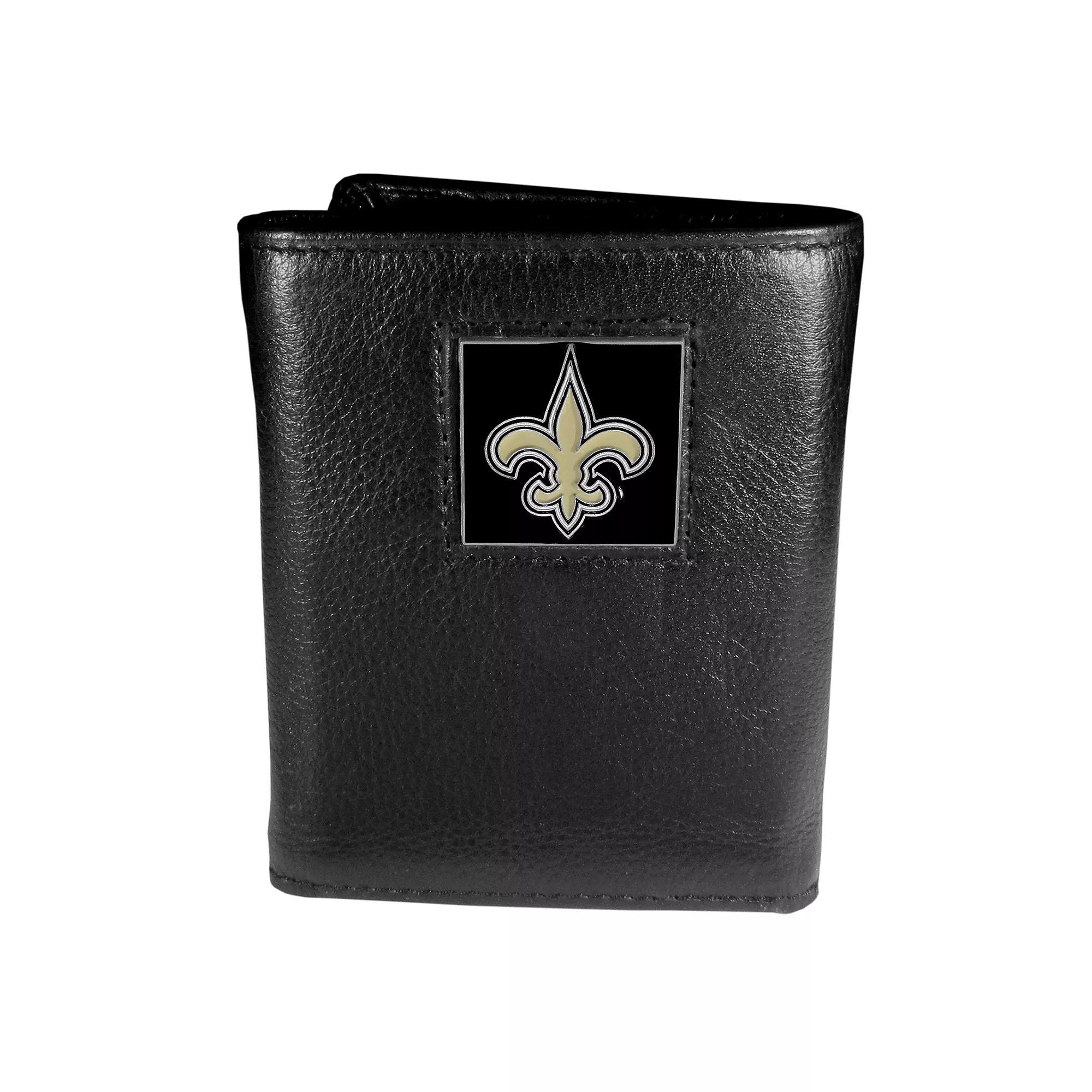 Men's New Orleans Saints Trifold Wallet, Black Product Image