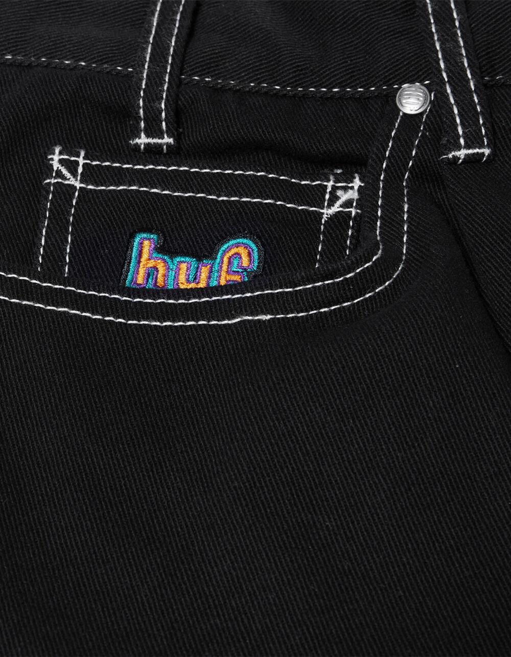 HUF Cromer Signature Pant Mens Baggy Jeans - BLK/WHT Product Image