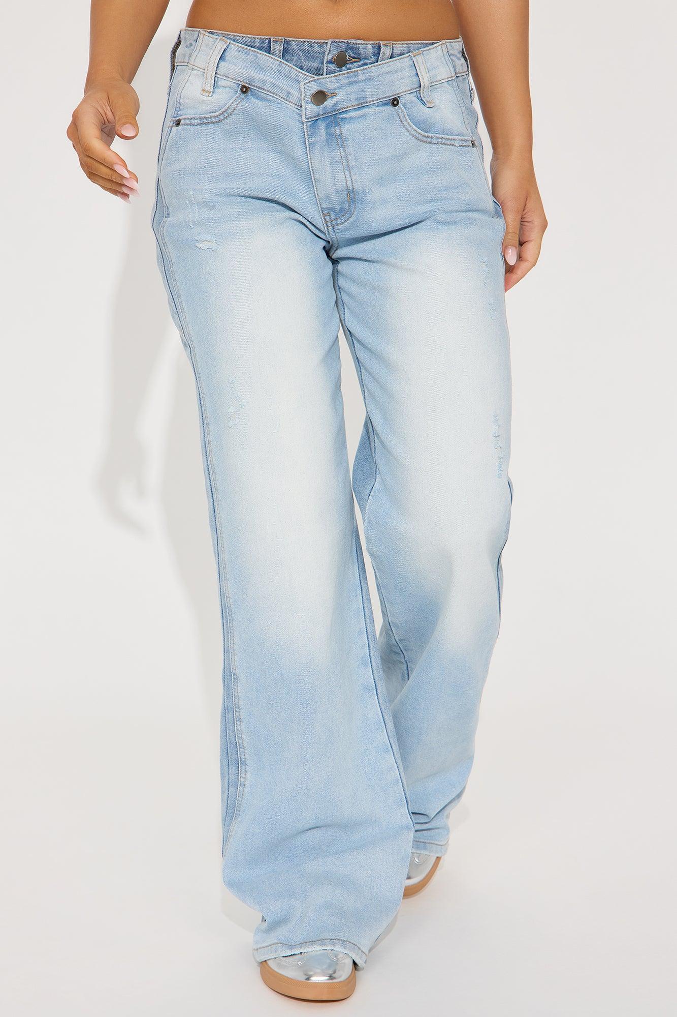 Take Two Wide Leg Jeans - Light Wash Product Image