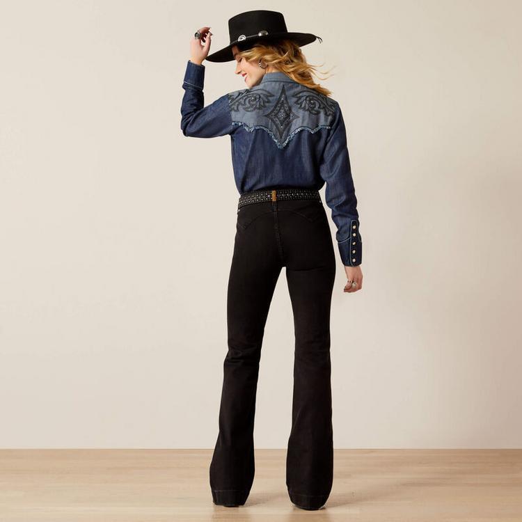 Ariat® Ladies' Black HR Dixie Valencia Slim Trouser Jeans Product Image