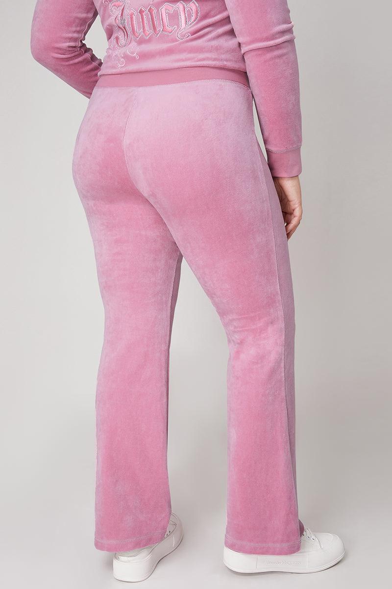 Plus-Size Monogram Heritage Cotton Velour Track Pants Product Image