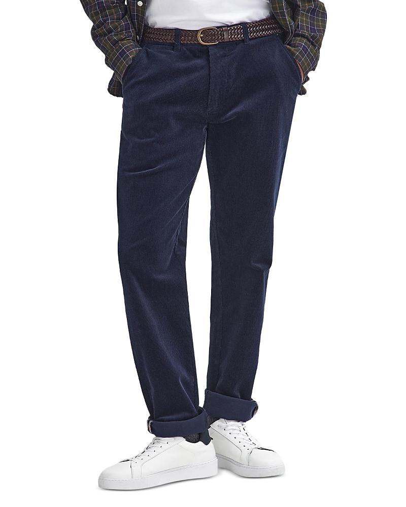 BARBOUR Stretch Corduroy Tailored Fit Pants In Navy Product Image