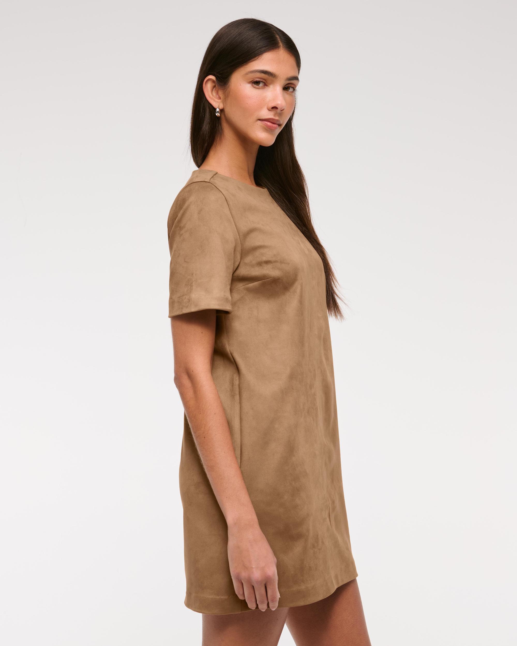 Vegan Suede T-Shirt Mini Dress Product Image