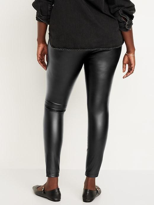 High-Waisted Faux Leather Leggings Product Image