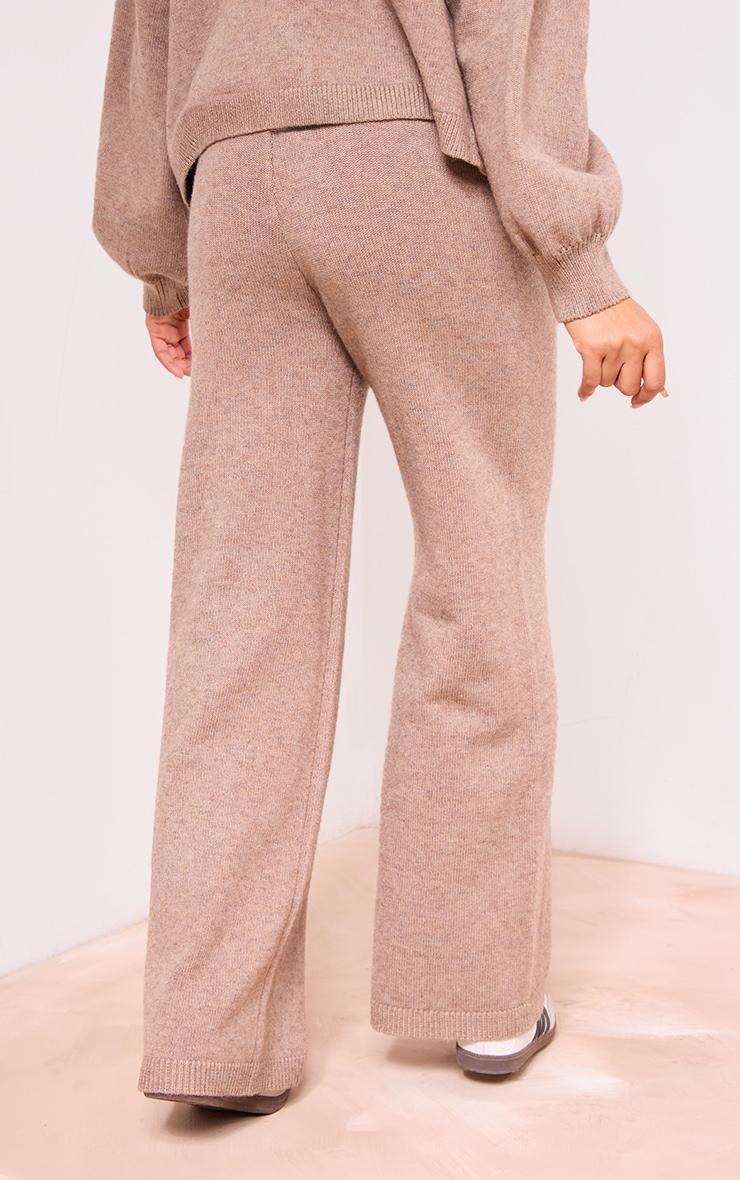 Maternity Brown Knit Wide Leg Pants Product Image