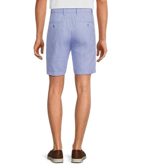 Roundtree & Yorke Luxury Linen Flat Front 9#double; Solid Shorts Product Image