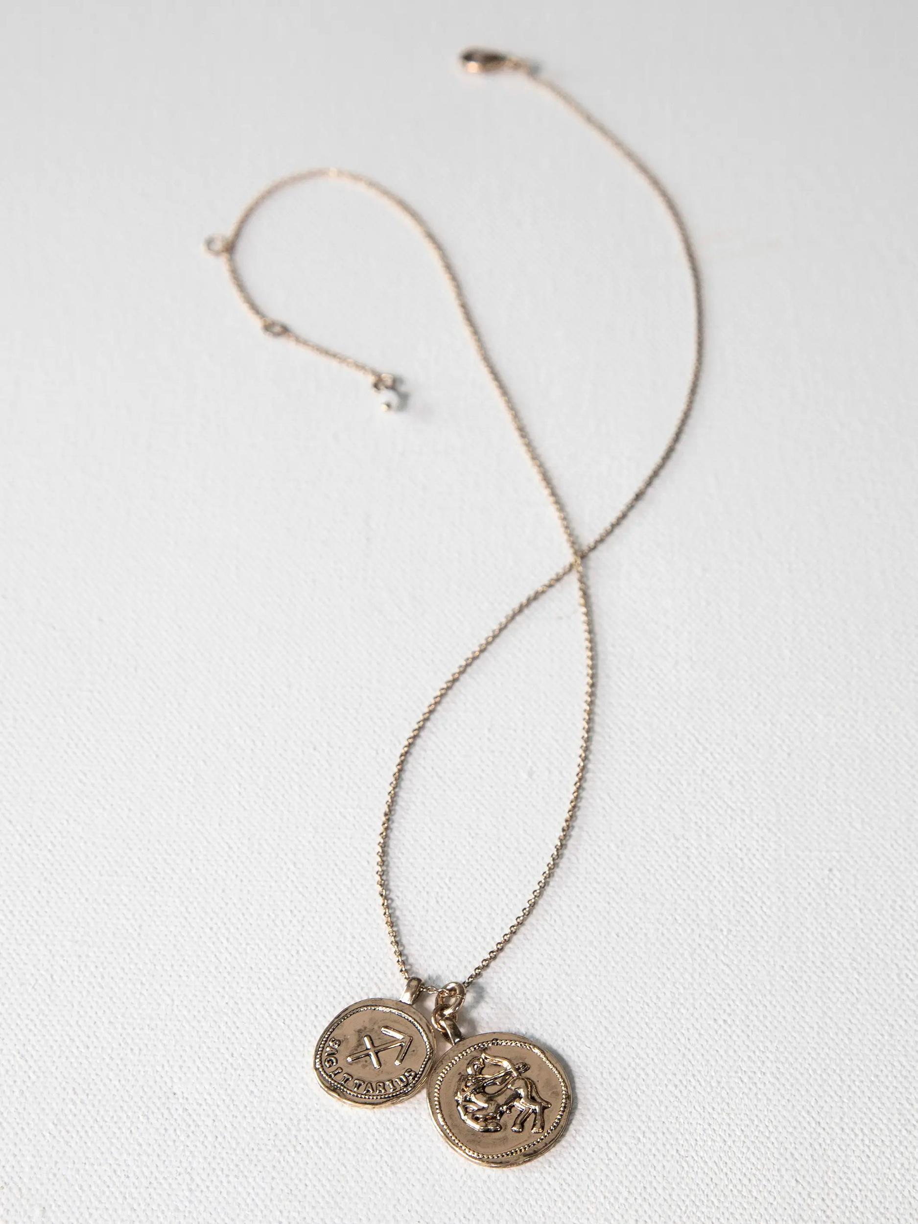 Zodiac Coin Necklace - Gemini Product Image