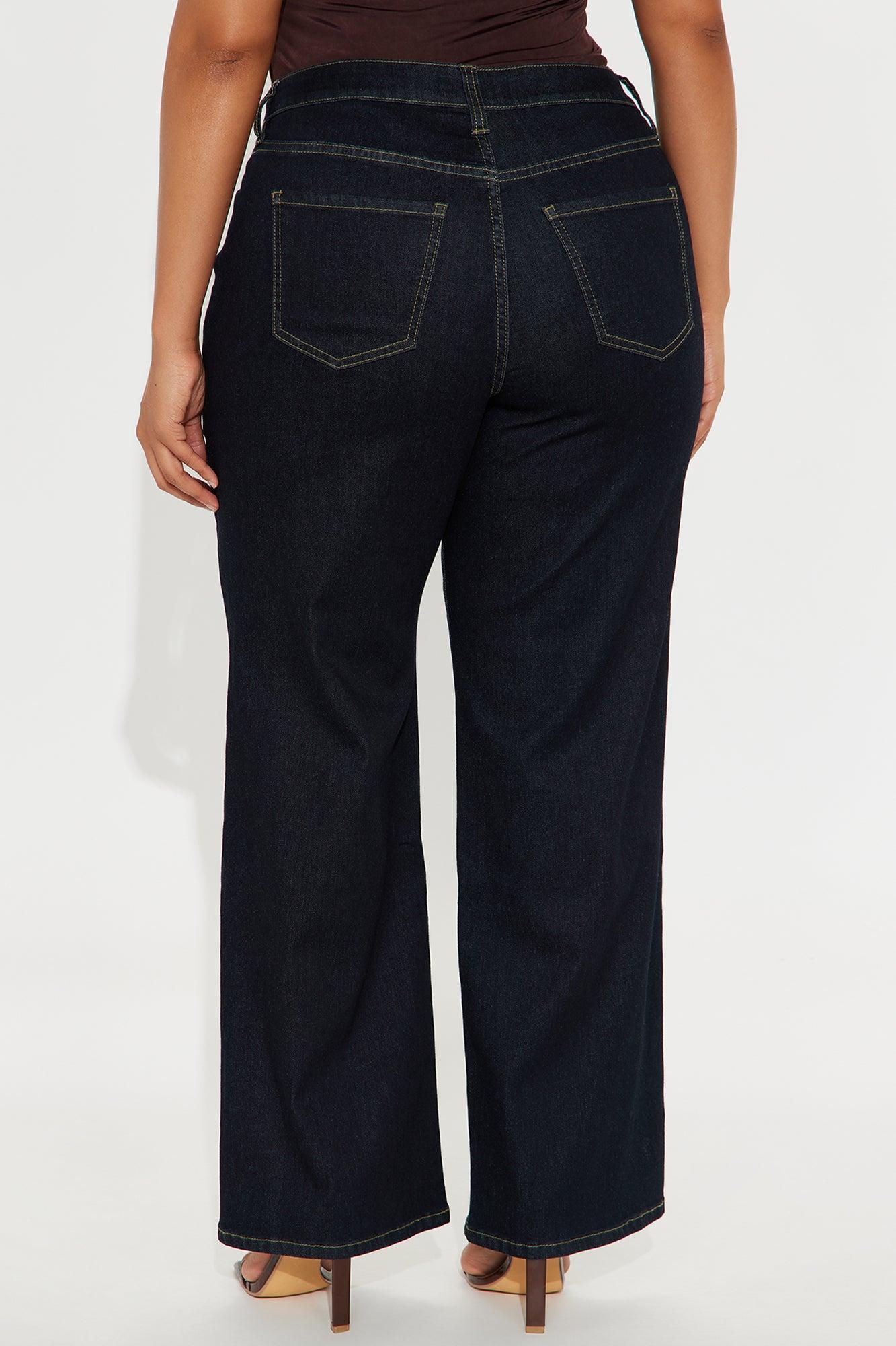 Penelope Low Rise Loose Wide Leg Jeans - Dark Wash Product Image