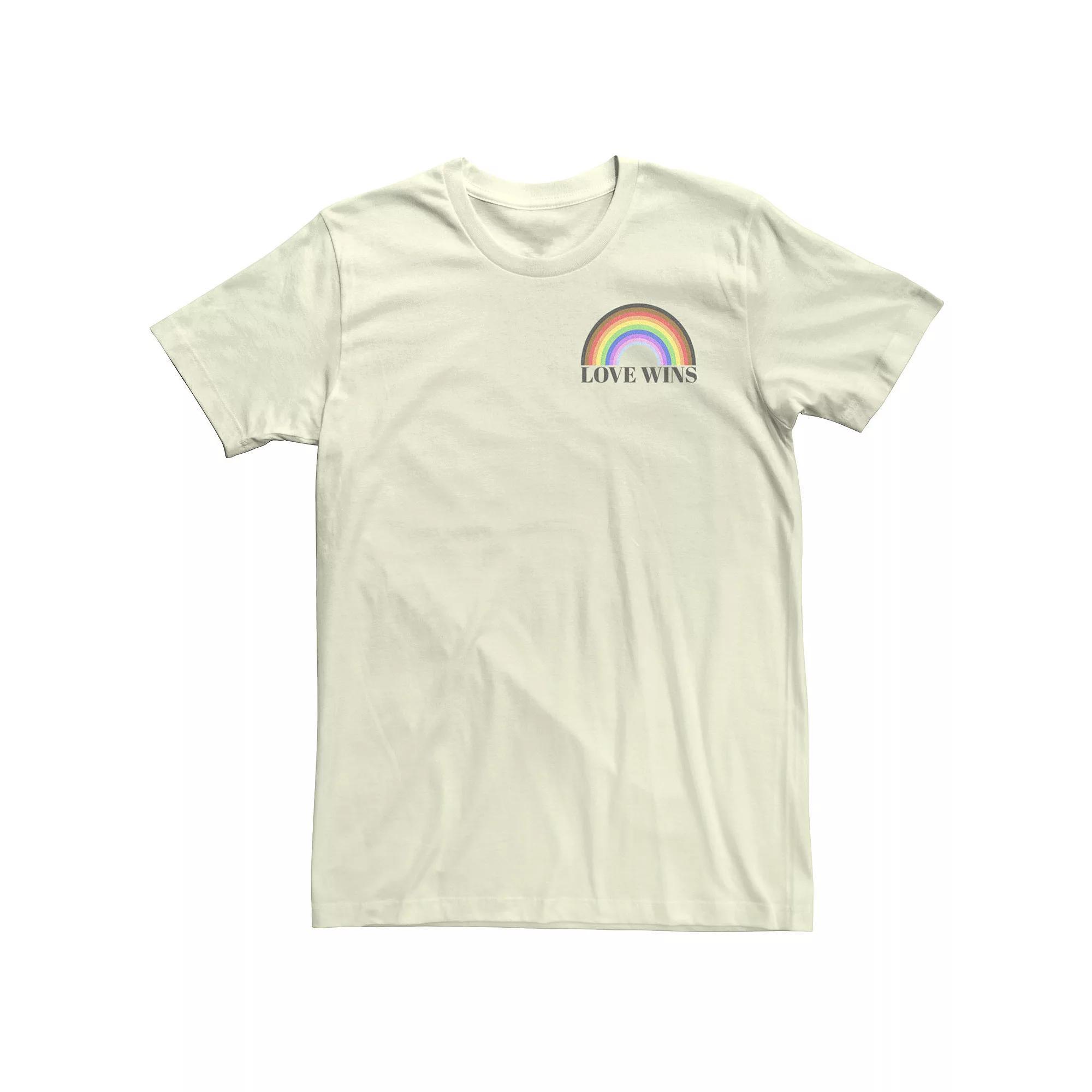Big & Tall Love Wins Rainbow Left Chest Logo Tee, Mens Product Image