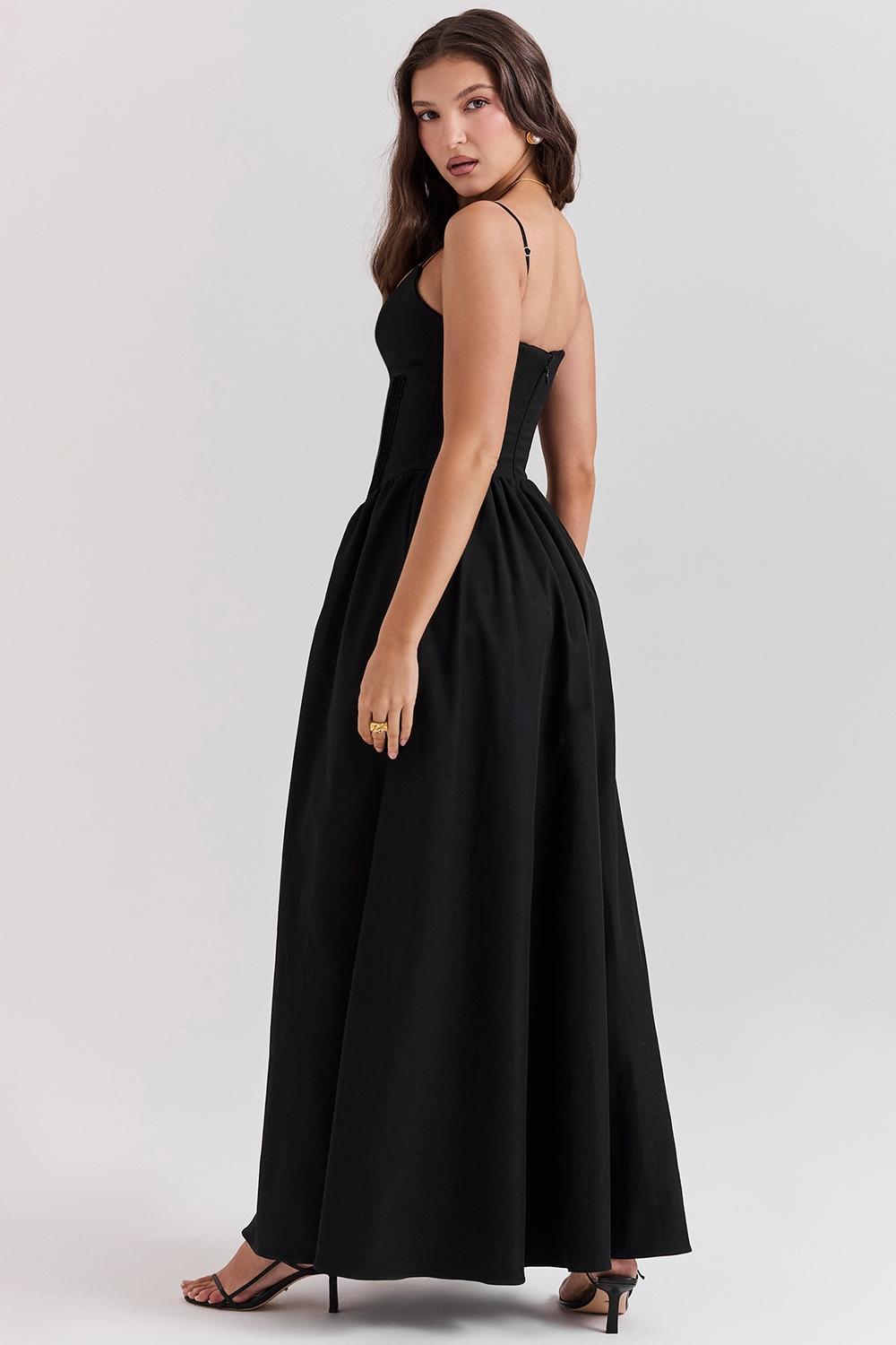 Lova  black corset maxi dress Product Image