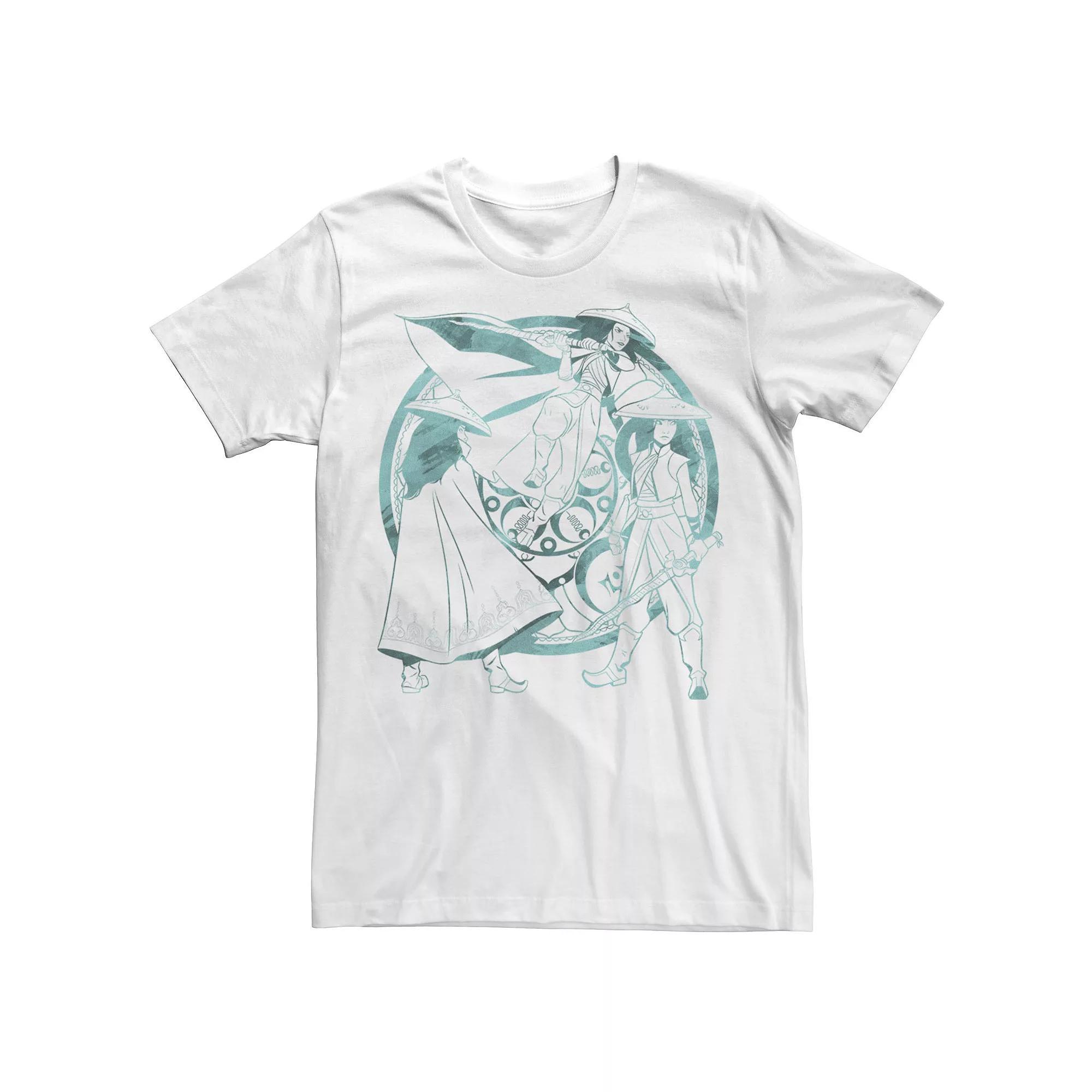 Disney's Raya And The Last Dragon Raya Men's Watercolor Tee, Size: Large, White Product Image