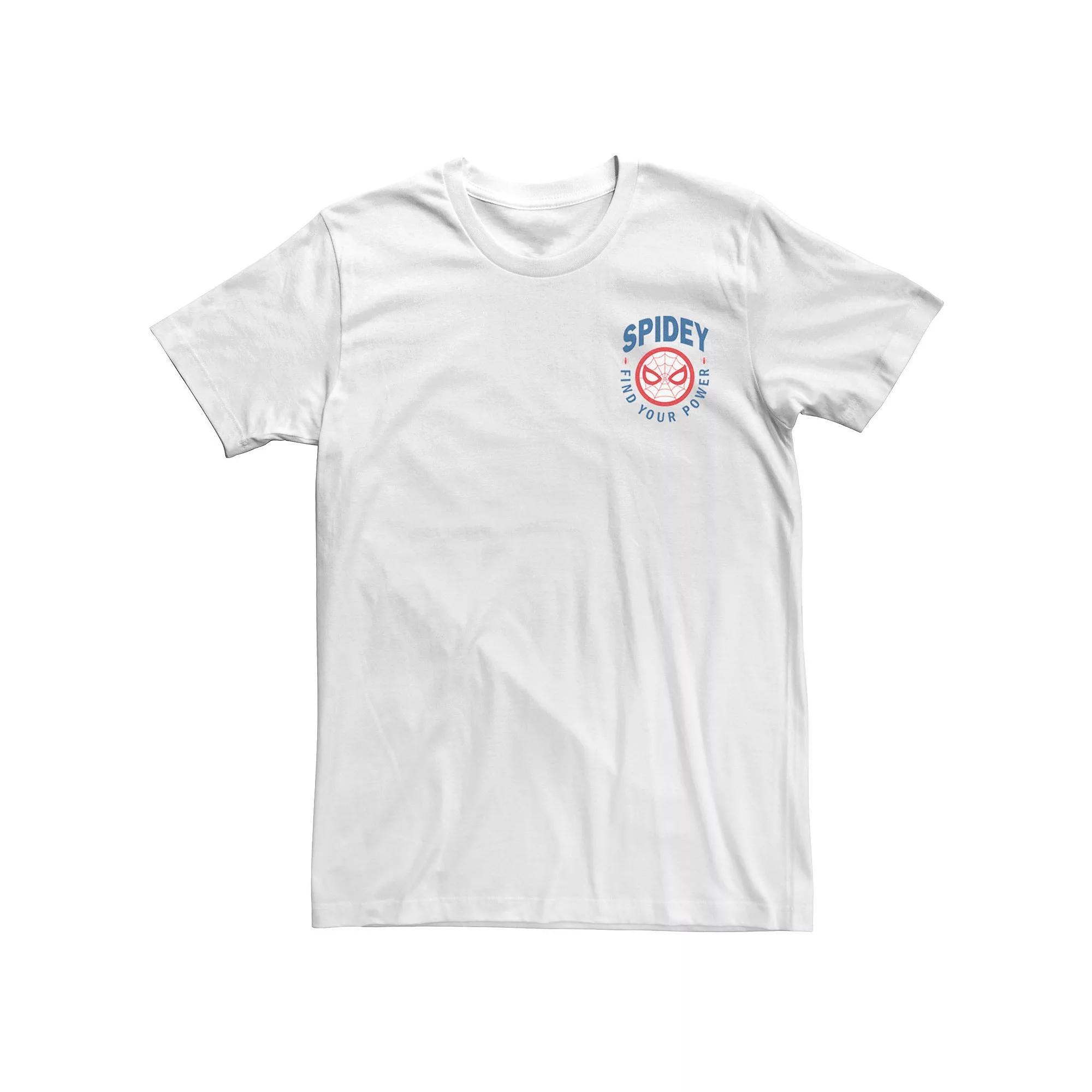 Men's Marvel Spider-Man Spidey Find Your Power Left Chest Tee, Size: Medium, White Product Image