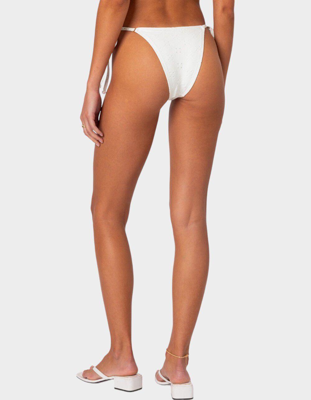EDIKTED Eyelet String Bikini Bottom Product Image