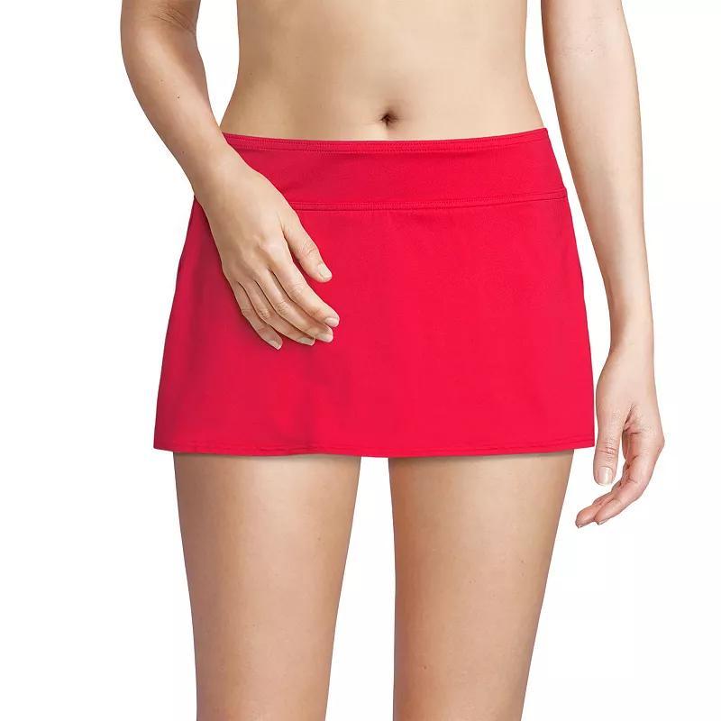 Women's Lands' End UPF 50 Mini Swim Skirt, Size: 4, Island Green Product Image